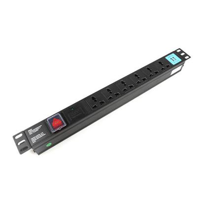 China 1U 6 way Cabinet PDU with Switch,Sigle lighting protection and USB 250V, 10A Universal for sale