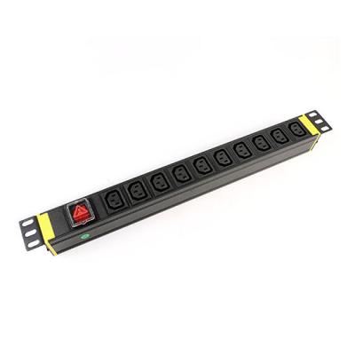 China 1U 8 Way Cabinet PDU With Switch IEC 250V 10A C13 Power Distribution Unit for sale