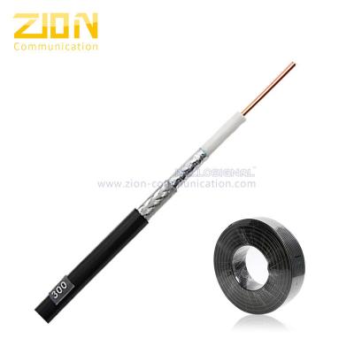China Low loss 300 series cable Copper Clad Aluminum with Tinned Copper Braid Low Loss Communications Coaxial cable en venta