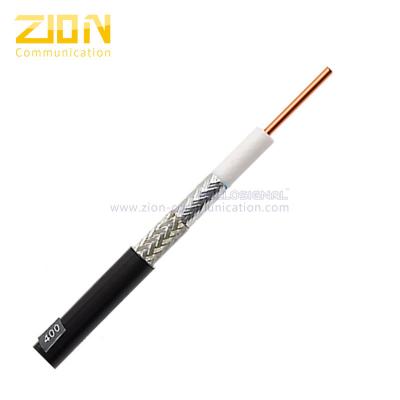 China Buy low loss 400 series rf coaxial cable with black polyethylene outdoor flooded weather-proof uv resistant jacket en venta