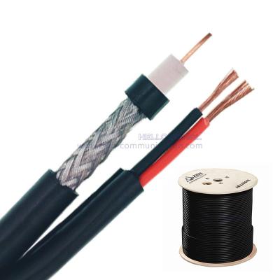 中国 Factory price RG59/U 2C 1.0 Figure 8 power cable Coaxial rg59 coaxial cable with power for CCTV 販売のため