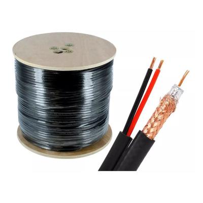 China RG59 B/U 2C 0.50 CCA Figure 8 Coaxial cable with 2 power cable of made in China for sale