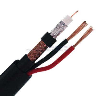 China Good Quality RG59 E 50% CCA 2C 0.75MM2 CCA Common Coaxial Cable RG59 With 2 Cores Power RG59 CCTV Cable à venda