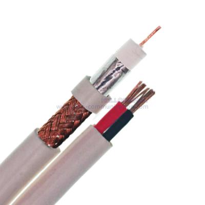 China High Quality RG6/U 2C 18AWG CMP Figure 8 CCTV Coaxial Cable BC/CCA 100m/200m/305m Type CCTV Cable for sale