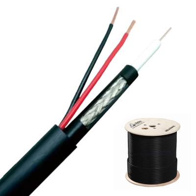 China HD60+2×0.50 Factory CCTV cable siamese coaxial cable HD60 with 2 power cable for sale