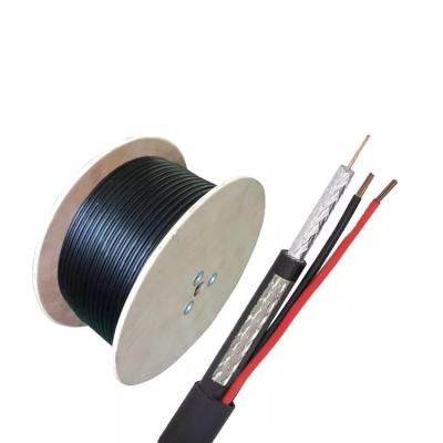 中国 HD80+2×0.50 Coaxial cable Copper wire HD80 with power cable for CCTV communication antenna satellite cable 販売のため