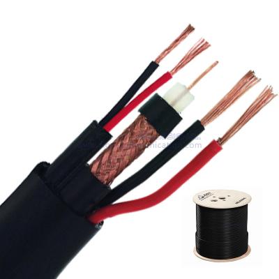 China 2×0.75 And 2x0.22 Coaxial Cable With Power 2 Cores 0.75mm2 75ohm For HD TV CCTV for sale