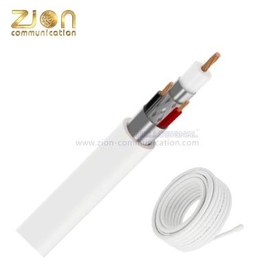 China Mini Coax +2×0.50 Customized White PVC jacket RG59 mini coaxial cable with CE and ISO9001 for camera for sale