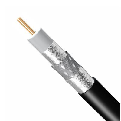 China RG11 Tri-shield 77% Aluminum braid wire PVC CM Jacket Low Signal Loss Underground Coaxial  cable for sale
