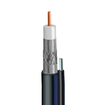 China TV Coaxial Cable RG-11/U Tri-Shield 77% PVC Jacket With Messenger for sale
