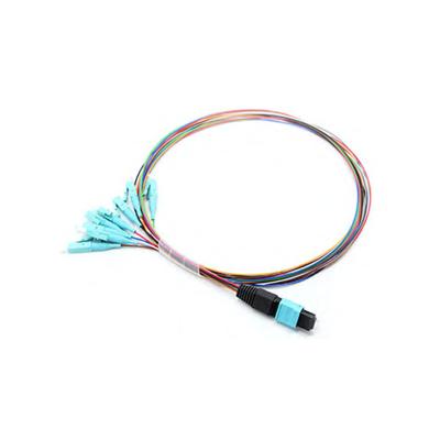 China 8 Fibers MTP to LC 8F MTP(male) -LC Fan-out 0.9mm 30-35cm Patch cable for sale