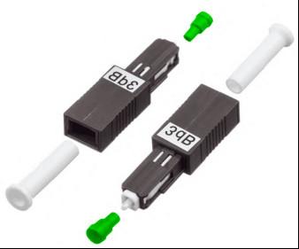China MU APC Female To MU APC Male Plug In Fixed Fiber Optic Attenuator 1 - 25dB for sale