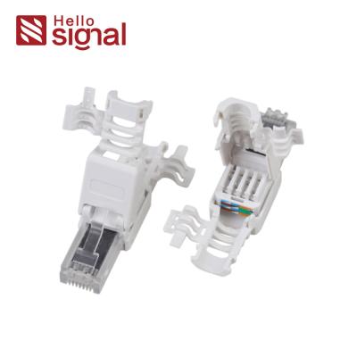 China Toolless CAT6A RJ45 Unshielded Plug With Fixed Ring ZC-688X-C6A for sale