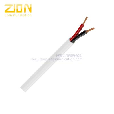 China 22AWG 2 Cores Stranded Bare Copper Audio Speaker Cable CMR Rated PVC In White for sale