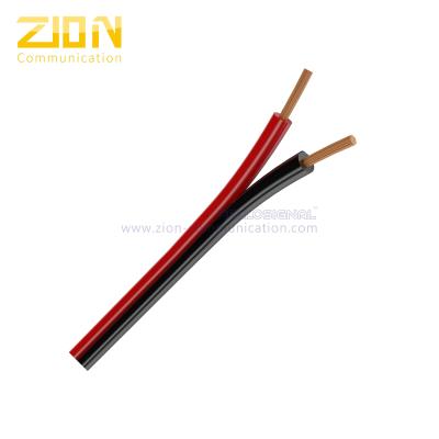 China Flat Oxygen Free Copper Audio Speaker Cable 1.00mm2 For Loud Speakers Amplifiers for sale