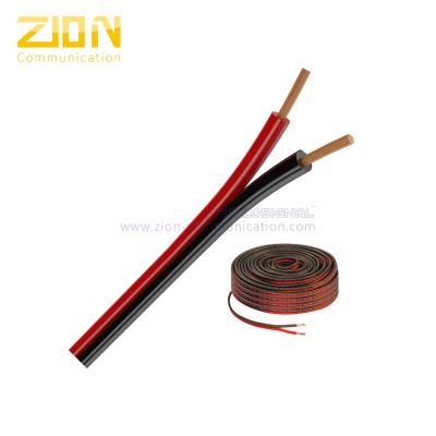 China 0.75mm2 PVC flexible negro rojo trenzado cable Jakcet del conductor del altavoz de audio OFC en venta