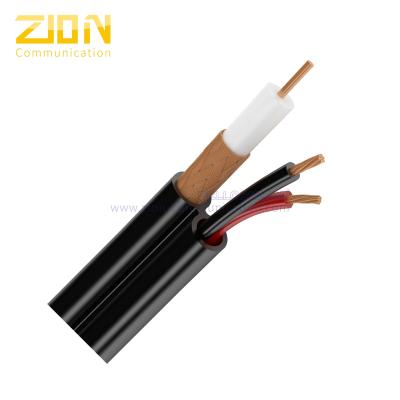 China Bare Copper RG59 Siamese Coax Cable With 2×0.75mm2 for sale