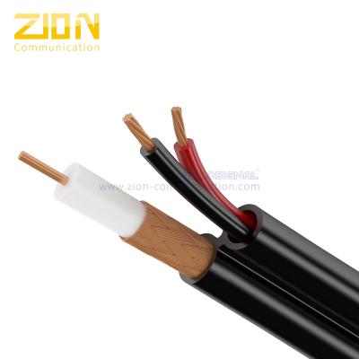 China CCTV Coaxial Cable RG59 B/U  0.58mm BC with 2 × 0.75mm2 CCA Power UV-PE Jacket for sale