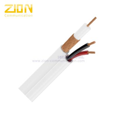 China RG59 Micro CCTV Coaxial Cable 95% CCA Braiding CCA Siamese Cable for sale