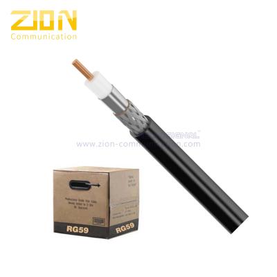 China UL CMR RG59 Coaxial Cable 20 AWG CCS 95% AL Braiding 75 Ohm CATV Cable for sale