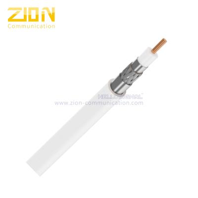 China Tri-Shield RG11 Coaxial Cable 14 AWG CCS Conductor CM Rated PVC Non-Plenum for sale