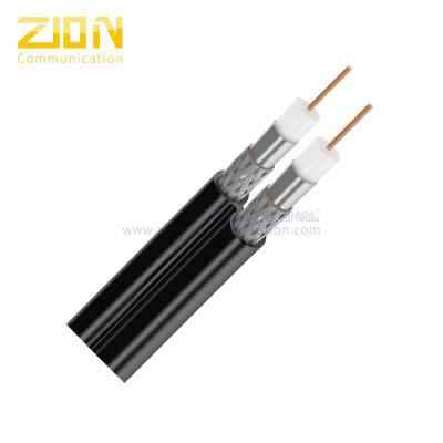 China Dual RG6 Riser CMR Siamese Cable 18 AWG CCS Conductor for CATV MATV System for sale