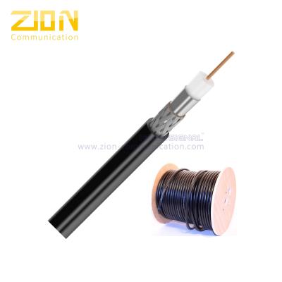 China Non Plenum CM Dual RG6 Quad Shield Coaxial Cable 18 AWG CCS Conductor 75 Ohm for sale