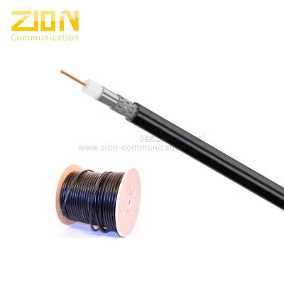 China Quad Shield Flooded Burial RG6 CATV Coaxial Cable with PE Jacket for Underground for sale