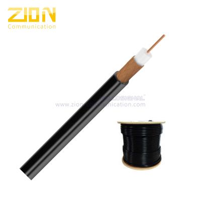 China Bare Copper RG59 CATV Coaxial Cable with Solid PE 95% CCA Braid PVC Jacket for sale