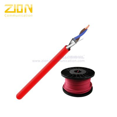 China FRLS 2 Core Shielded 0.75mm2 Fire Resistant Cable Low Smoke PVC Jacket for sale