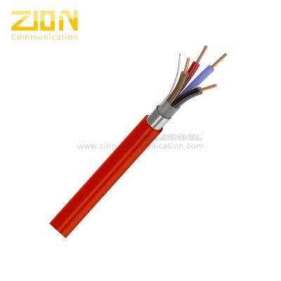 China Plain Annealed Copper Fire Resistance Cable Shielded 0.22mm2 FRLS PVC in Red for sale