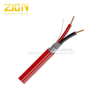 China FPLP-CL2P Fire Alarm Cable 14AWG 2 Cores Solid Shielded  for Burglar Alarm System for sale
