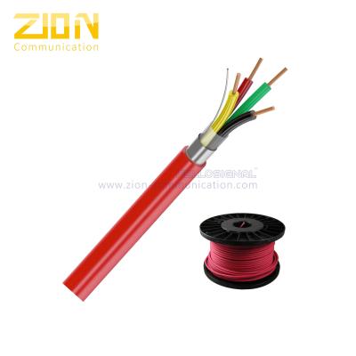 China Riser-Rated Fire Alarm Cable 22AWG Solid Copper UL FPLR-CL2R Red PVC Jacket for sale