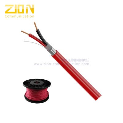 China Non-Plenum Fire Alarm Cable 12AWG  2 Cores Solid Copper Shielded UL FPL Standard for sale