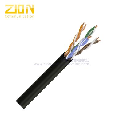 China RoHS Complied PE Jacket UTP CAT5E Solid Bare Copper Outdoor Bulk Ethernet Cable for sale