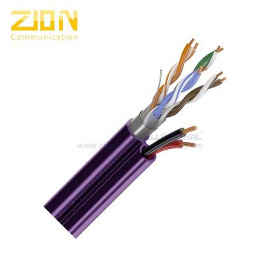 China Network Cable UTP CAT5E 24 AWG LSZH Jacket with DC Power Wire for IP Camera for sale