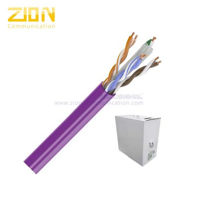 China Plenum CAT6 Network Cable , CAT6 Ethernet Patch Cable For 600 MHz High Speed Data for sale