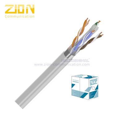 China F / UTP Cat6 Cable BC PVC CM Twisted Pair Installation In White Jacket for sale