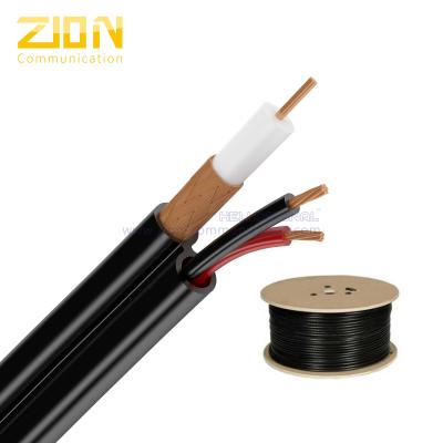 China Chaqueta de PVC coaxial del cable de transmisión del CCTV de la UL CMR RG59/U con 7 el poder del × 0.37m m A.C. para los E.E.U.U. en venta