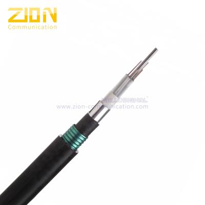 China Cable de fribra óptica forrado doble GYFTA53 para el uso directamente subterráneo en venta