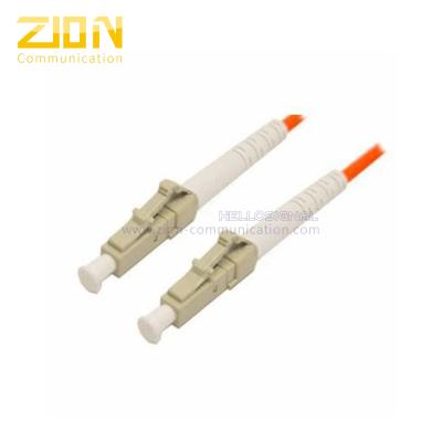 China Multimode LC to LC Simplex Fiber Optic Patch Cord with 3.0mm Orange PVC Jacket for sale