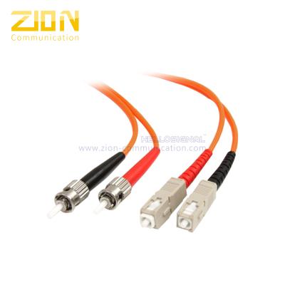 China Duplex ST to SC Multimode Fiber Optic Patch Cord for Telecommunication Networks for sale
