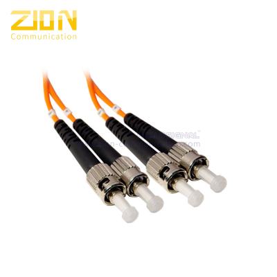 China ST to ST Duplex Fiber Optic Patch Cord  62.5 / 125 Multimode with 3.0mm PVC Jacket for sale