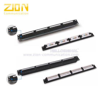 China UTP Cat5e Patch Panel 24/48 ports for Rack , Date Center Accessories , from China Manufacturer - Zion Communiation for sale