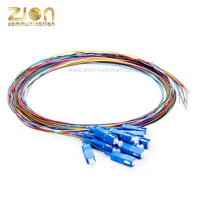 China Single Mode Patch Cord Sc Upc 12 Fibers G.652.D Unjacketed Color Coded FOPT for sale