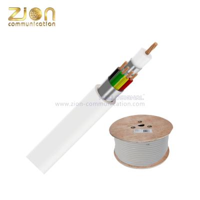 China Mini Coax + 4x0.22 MENA CCTV Coaxial Cable With 2C Power 2.50mm Solid PE for sale
