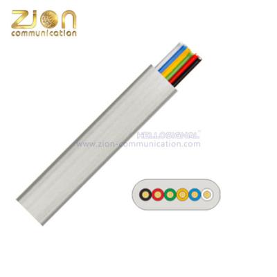 China White Jacket 6 Way Flat Telephone Cable 6WFTC28OFC for sale