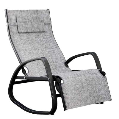 Chine Foldable Modern Patio Chair Glider Chair Large Lazy Swing Rocking Chair Indoor And Outdoor à vendre