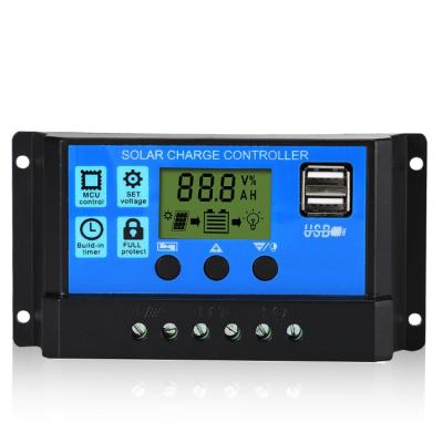 China New Product 12V24V Pwm Controller10/20/30/60A Solar Panel PV Charger Controller Solar Power Charging Controller for sale