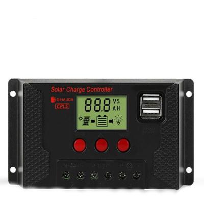China Hot Sale New Design 10A 40A 12V 24V 48V Pwm Charger Controller LCD Display And Usb Solar Panel Controller for sale